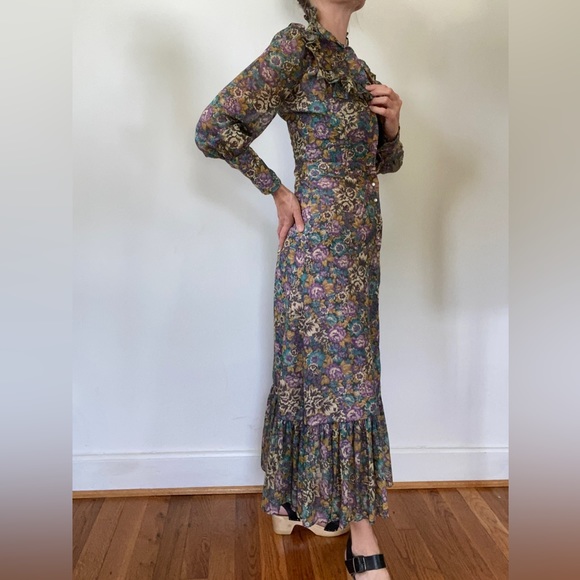 1970's vintage cottagecore prairie dress - Picture 7 of 8